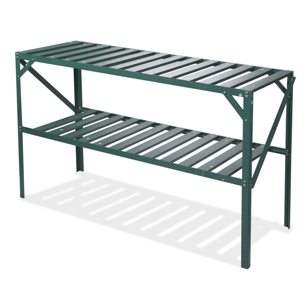 Premium greenhouse staging - green