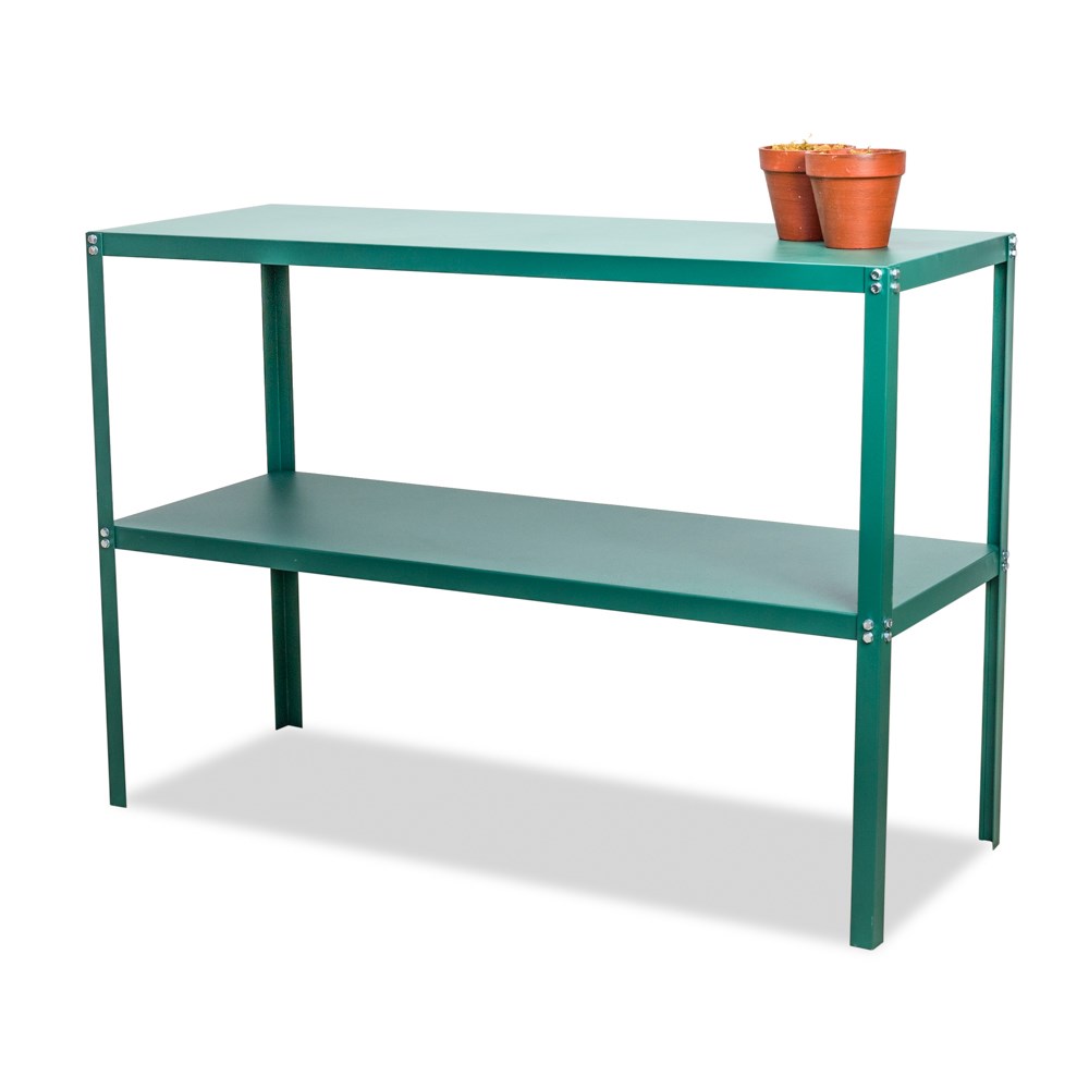 Essential 2 tier greenhouse staging - green