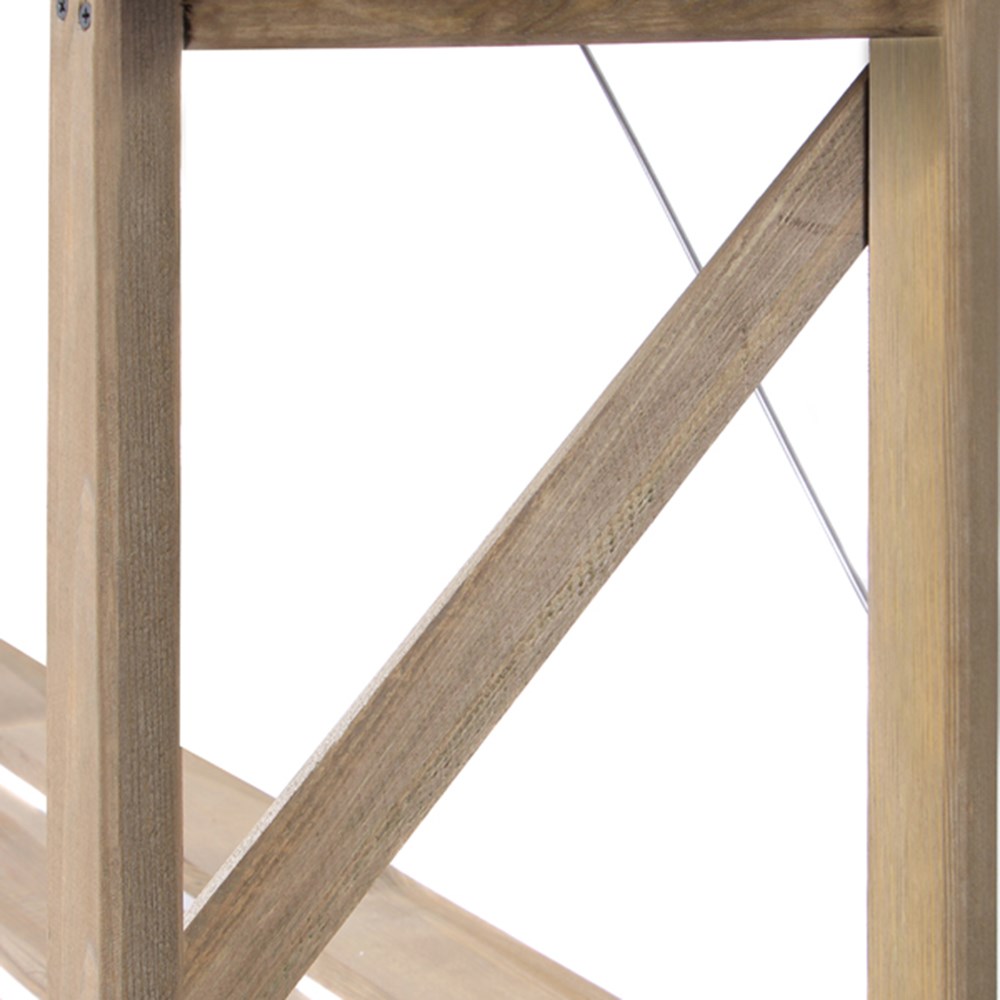 Wooden greenhouse staging 2 tier - long 