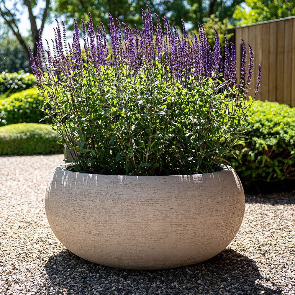 Large balloon bowl planter - sand