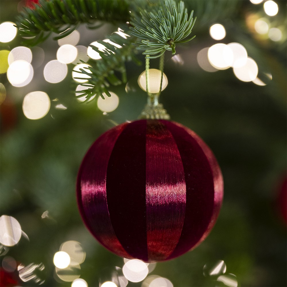 Red striped bauble