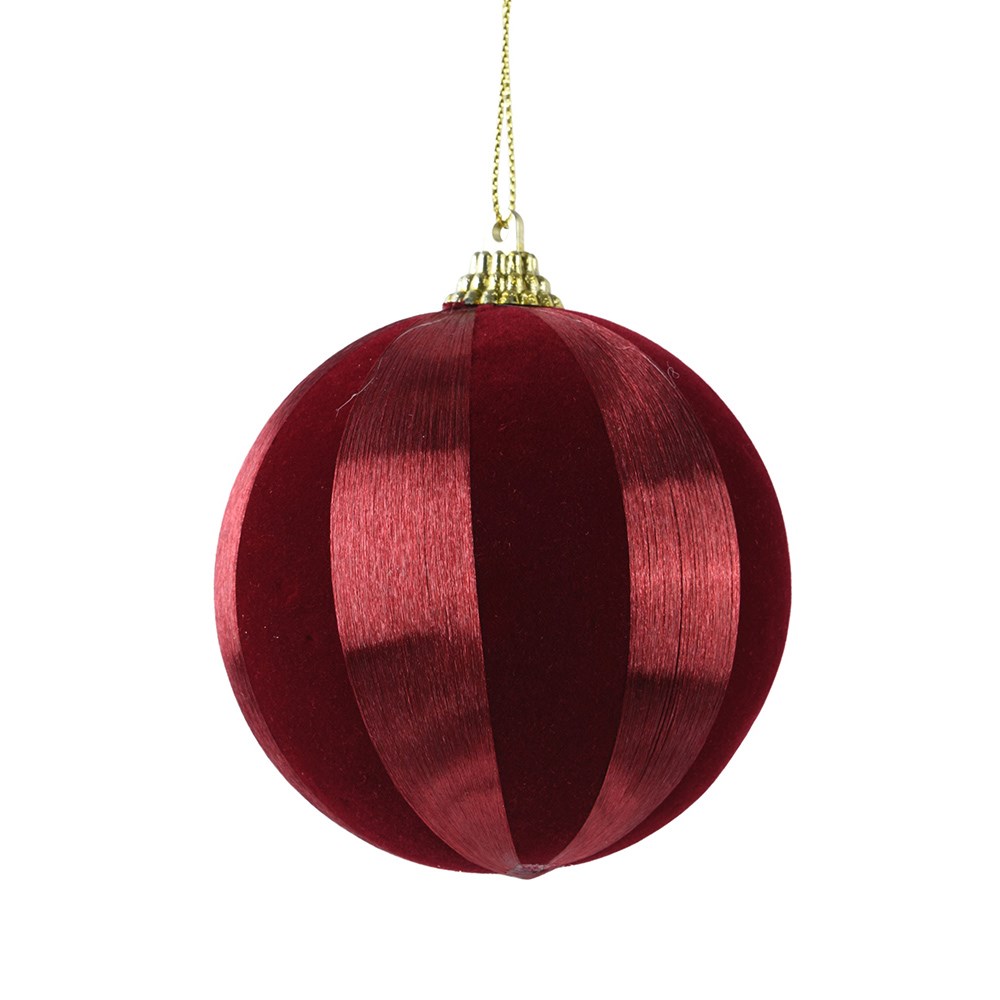 Red striped bauble