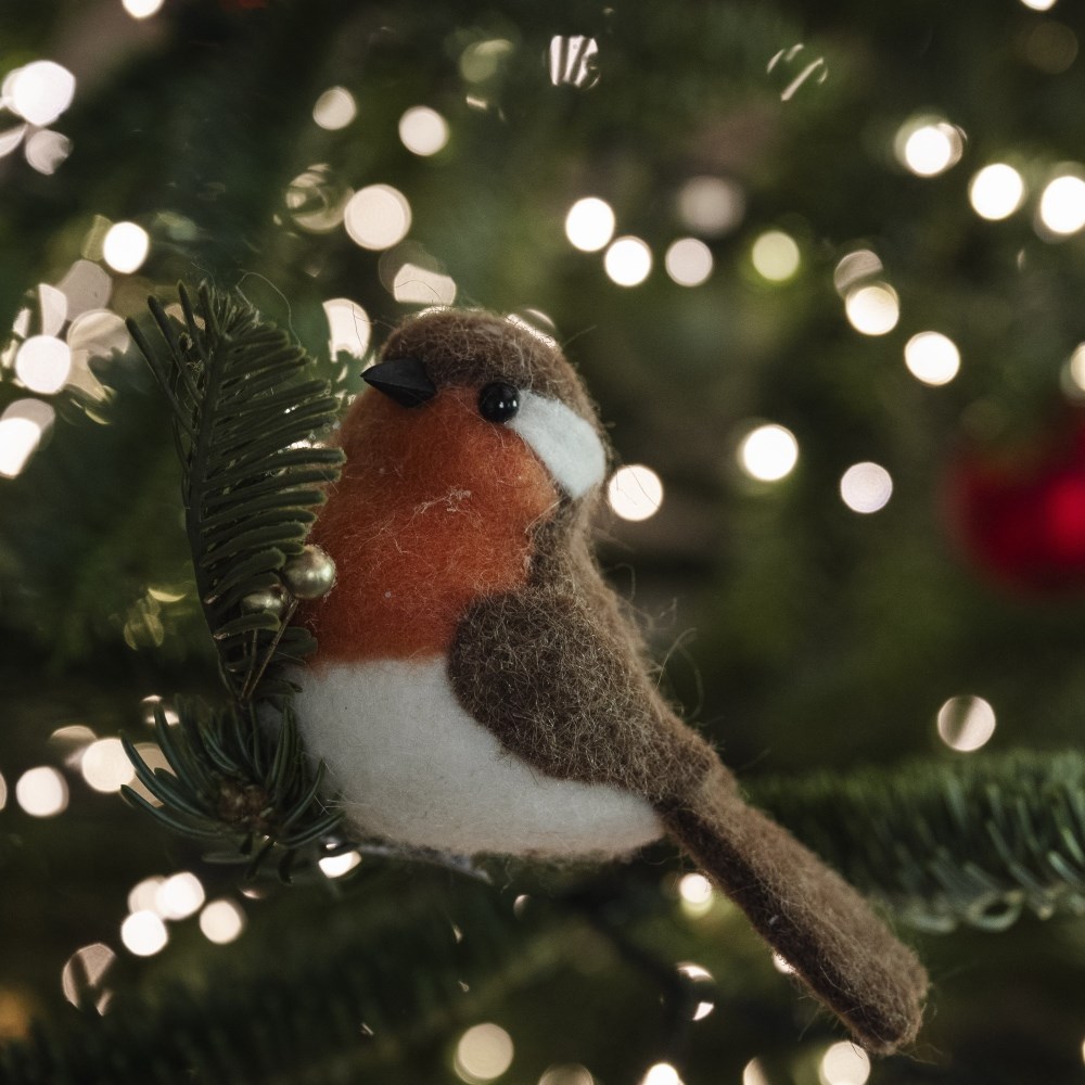 Clip on felt dove decoration