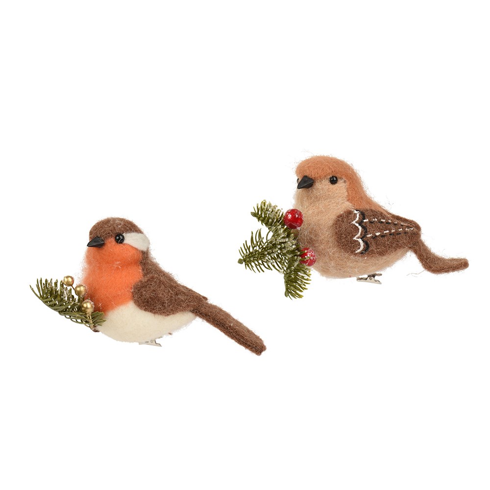 Clip on felt dove decoration