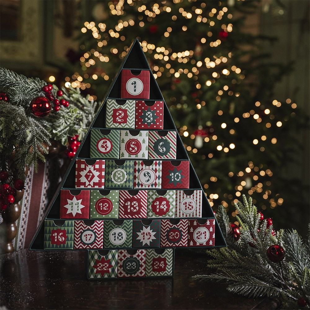 Tree shaped advent calendar