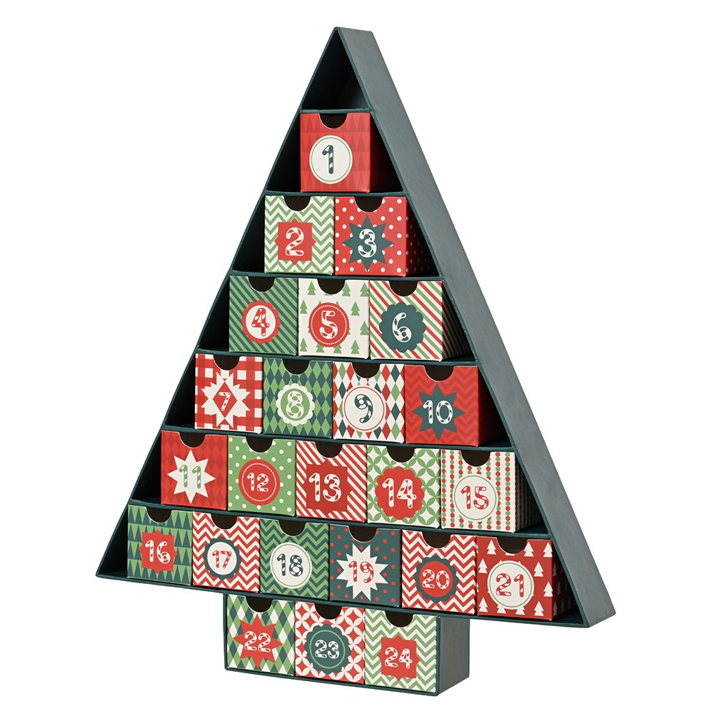 Tree shaped advent calendar