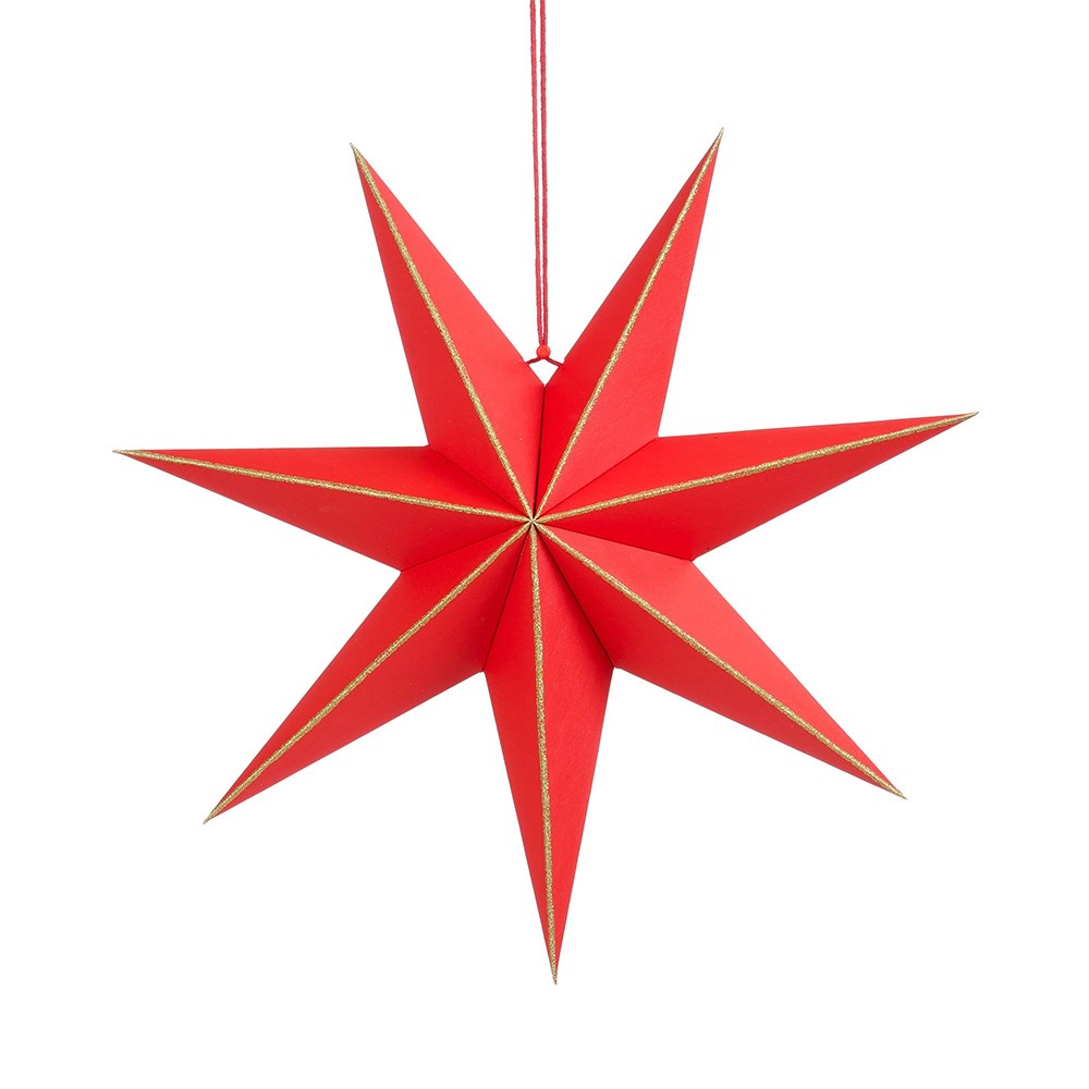 Red hanging paper star