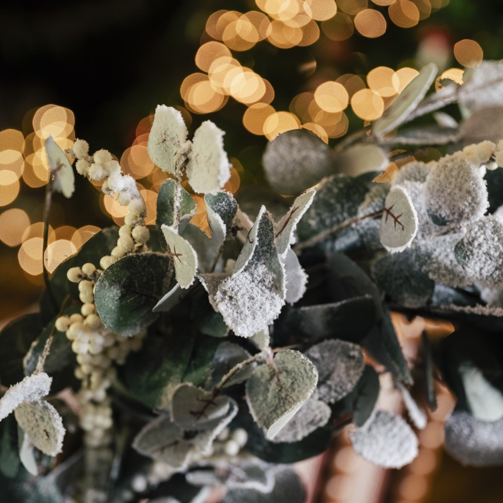 Frosted eucalyptus wreath