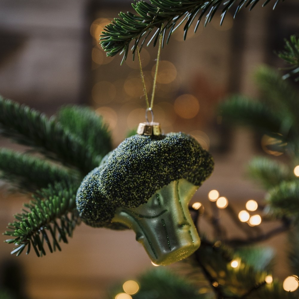Glass broccoli decoration