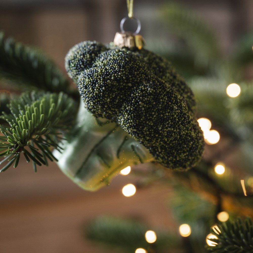 Glass broccoli decoration