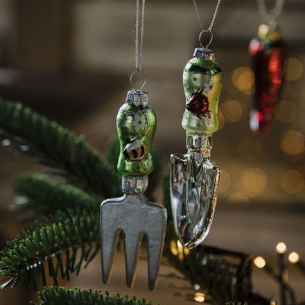 Garden fork & trowel bauble