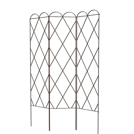 Folding trellis plant support - rust