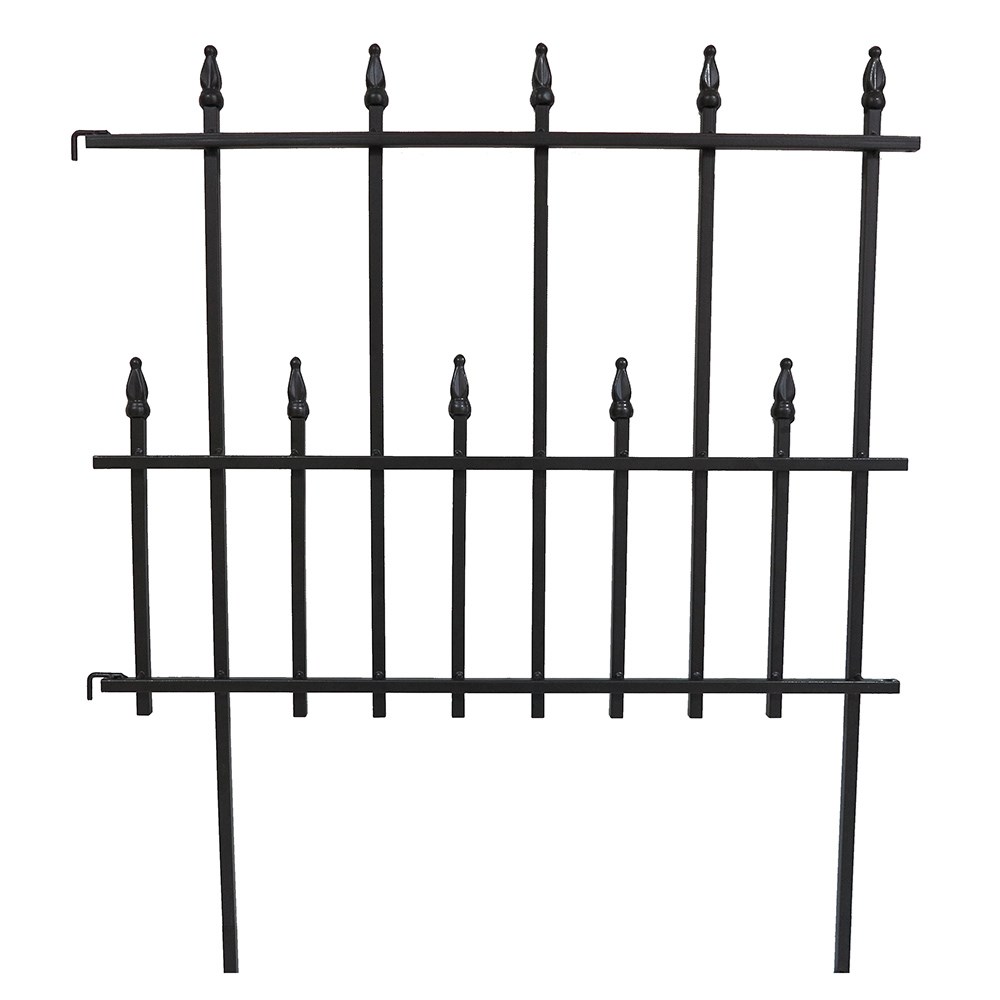 Double finial border edge panel - black 