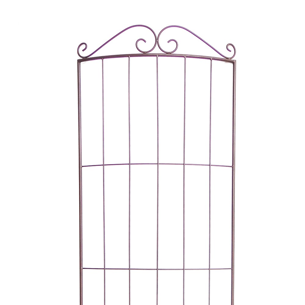 Large curved plant trellis - rust