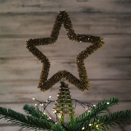 Gold glitter star tree topper
