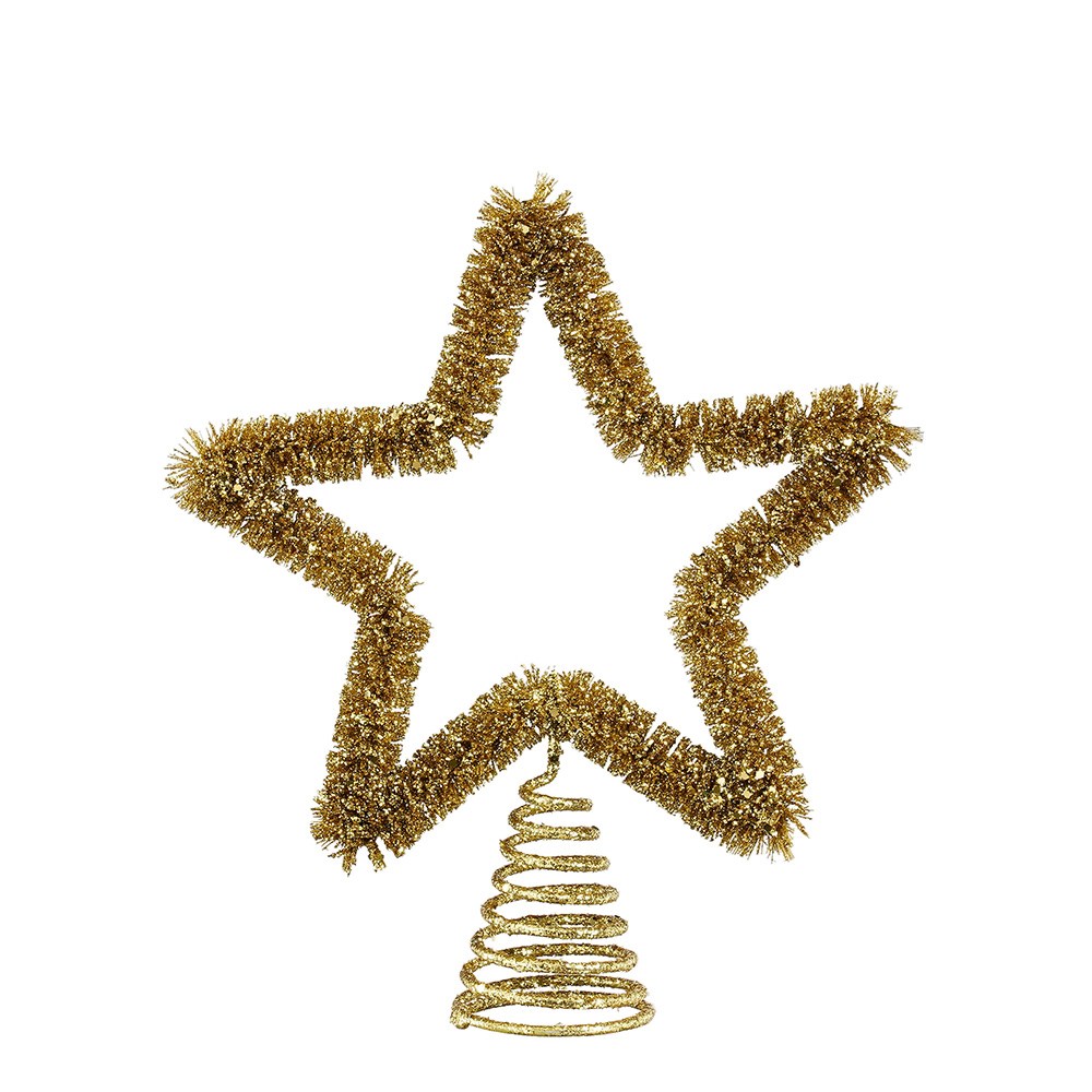 Gold glitter star tree topper