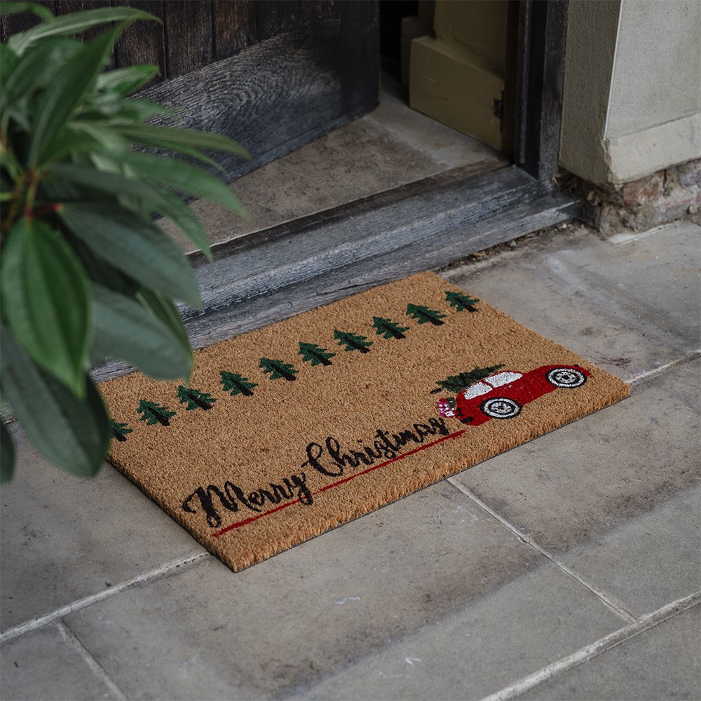 Merry Christmas car doormat