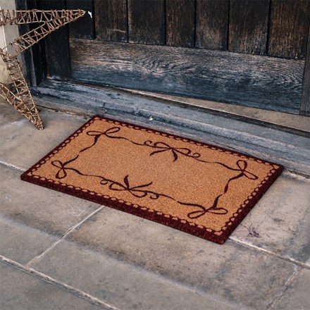Bow printed doormat