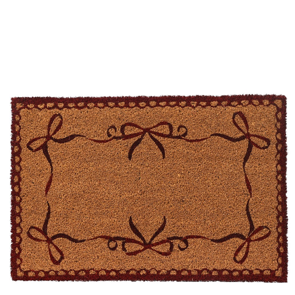 Bow printed doormat