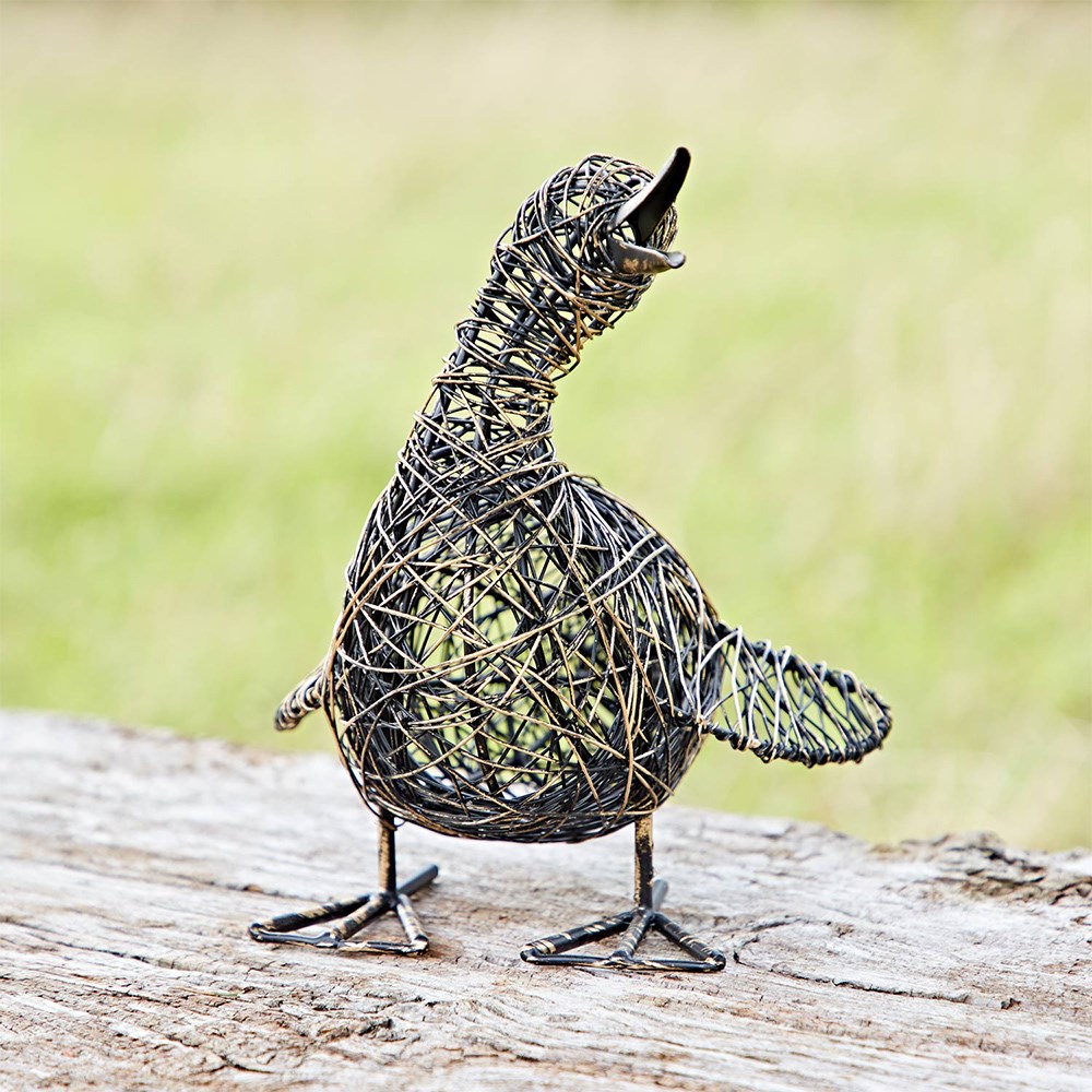 Quacking duck wire ornament
