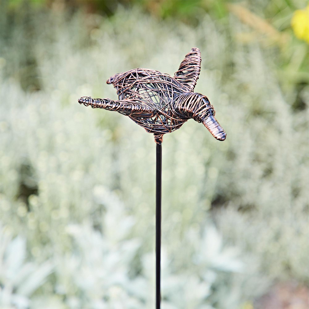 Flying duck decorative stake