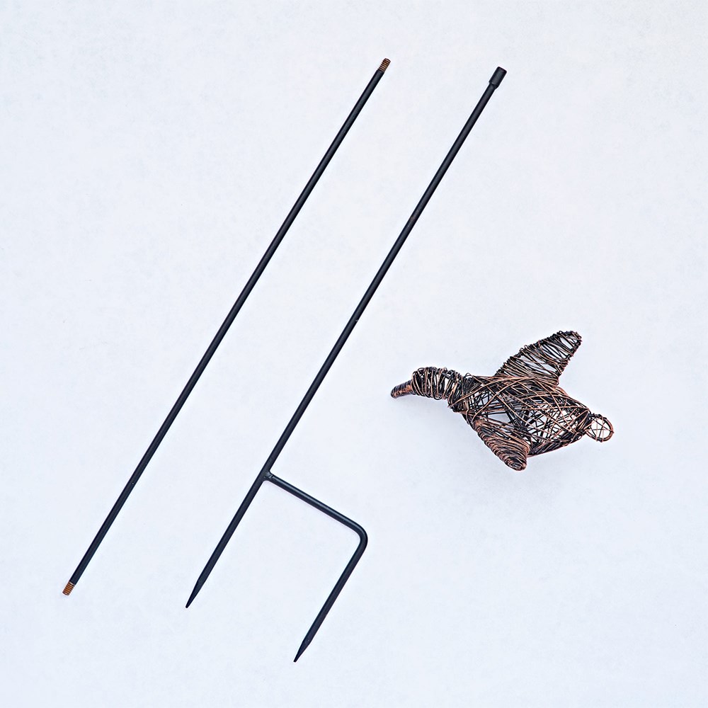 Flying duck decorative stake