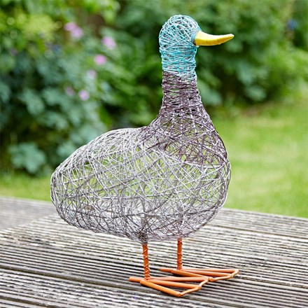 Chubby duck wire ornament