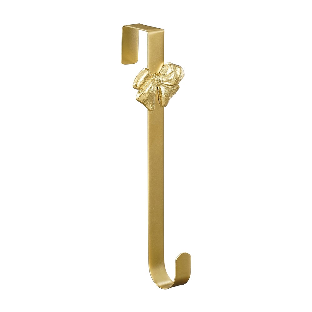 Gold bow wreath hanger