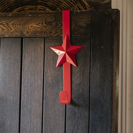 Red star wreath hanger