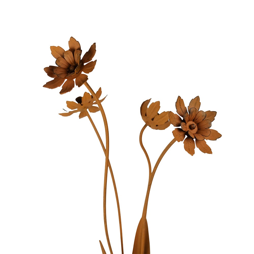 Cluster rust flowering stake
