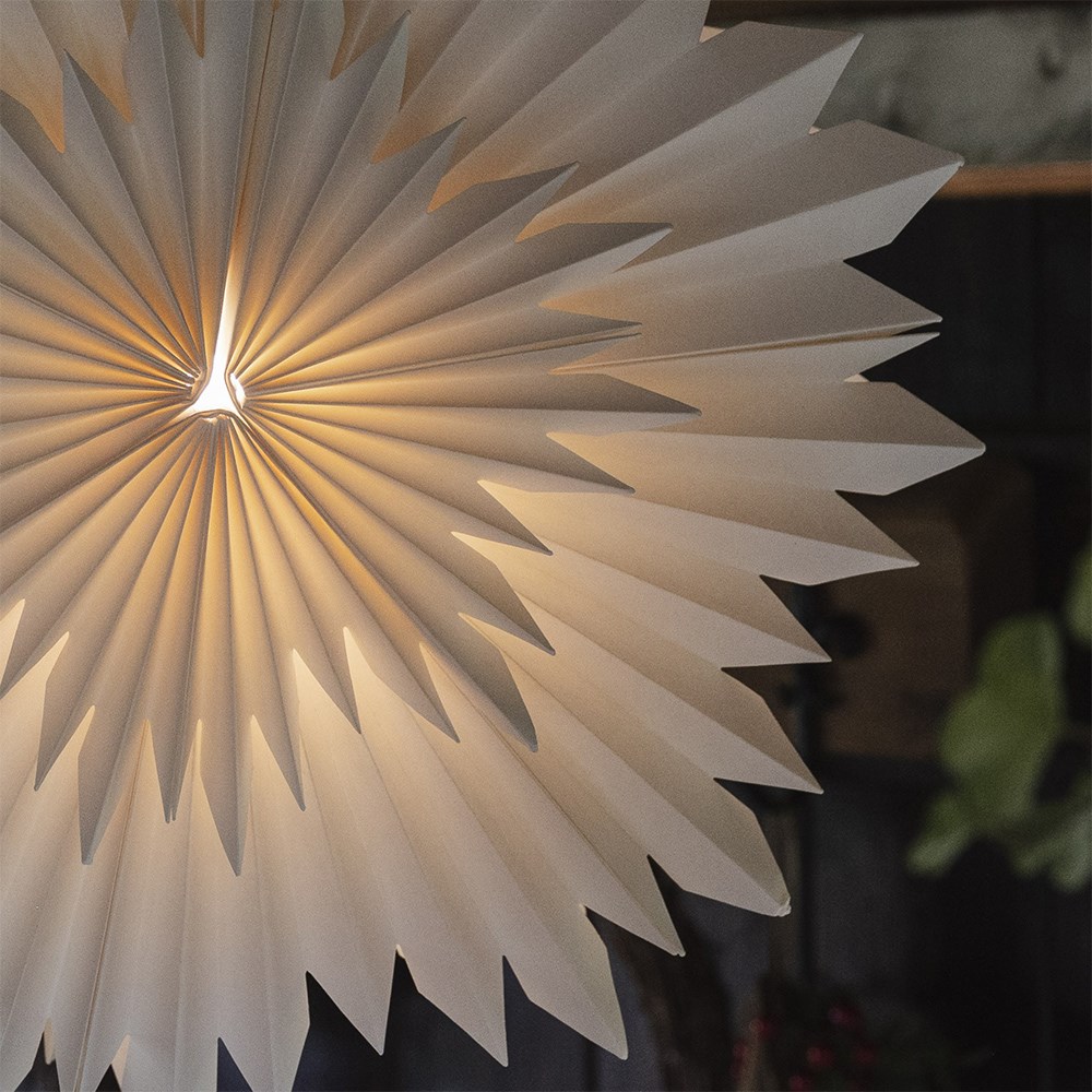 Light up hanging paper star