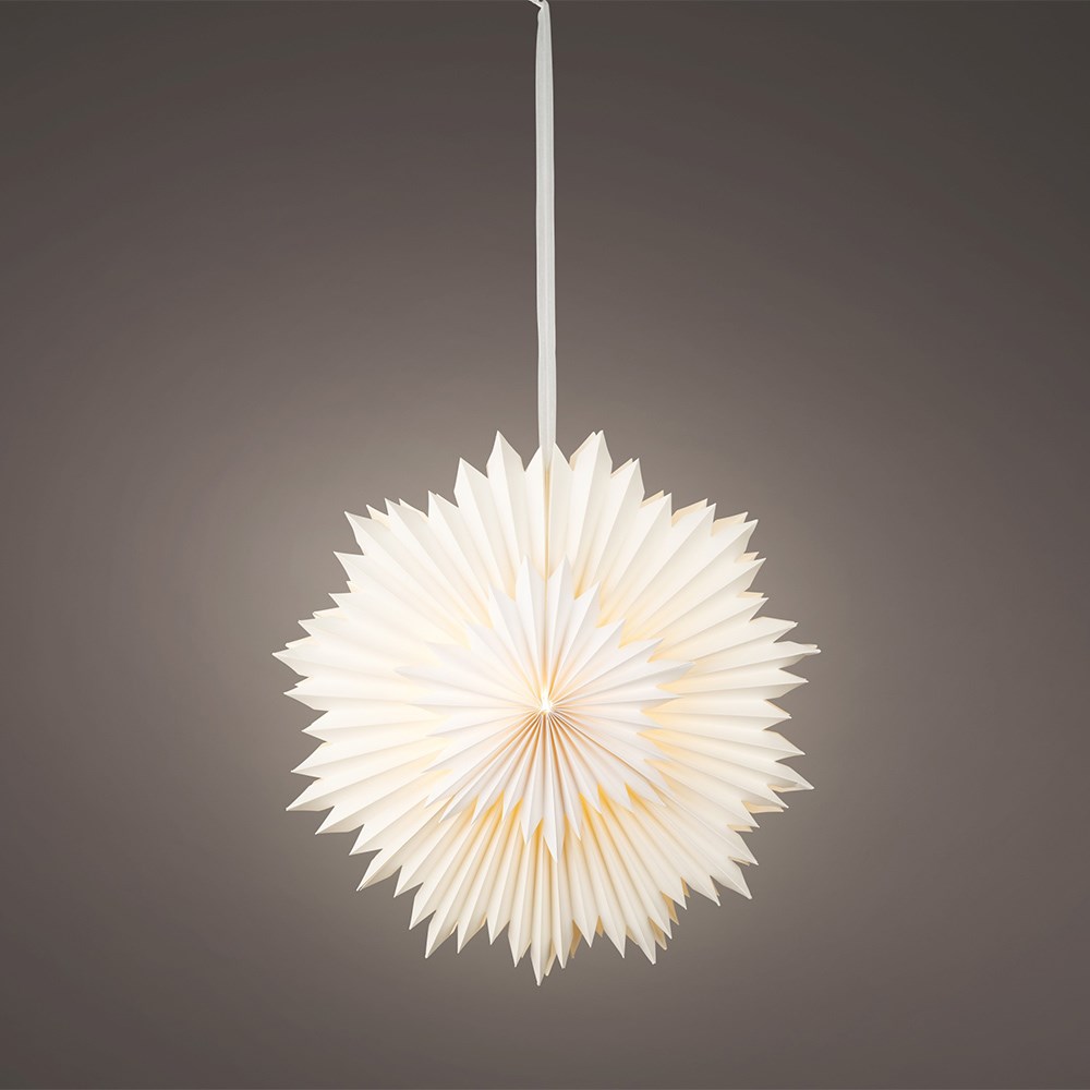 Light up hanging paper star