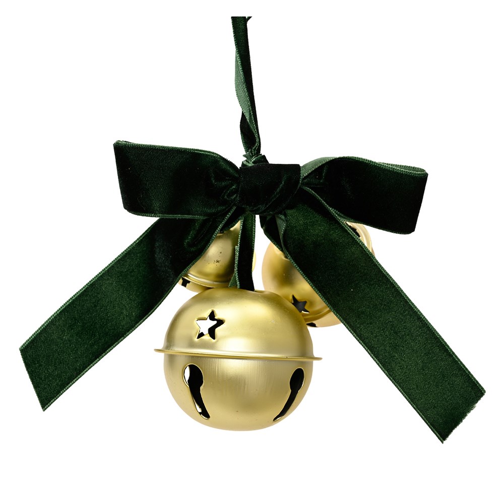 Golden bells with bow