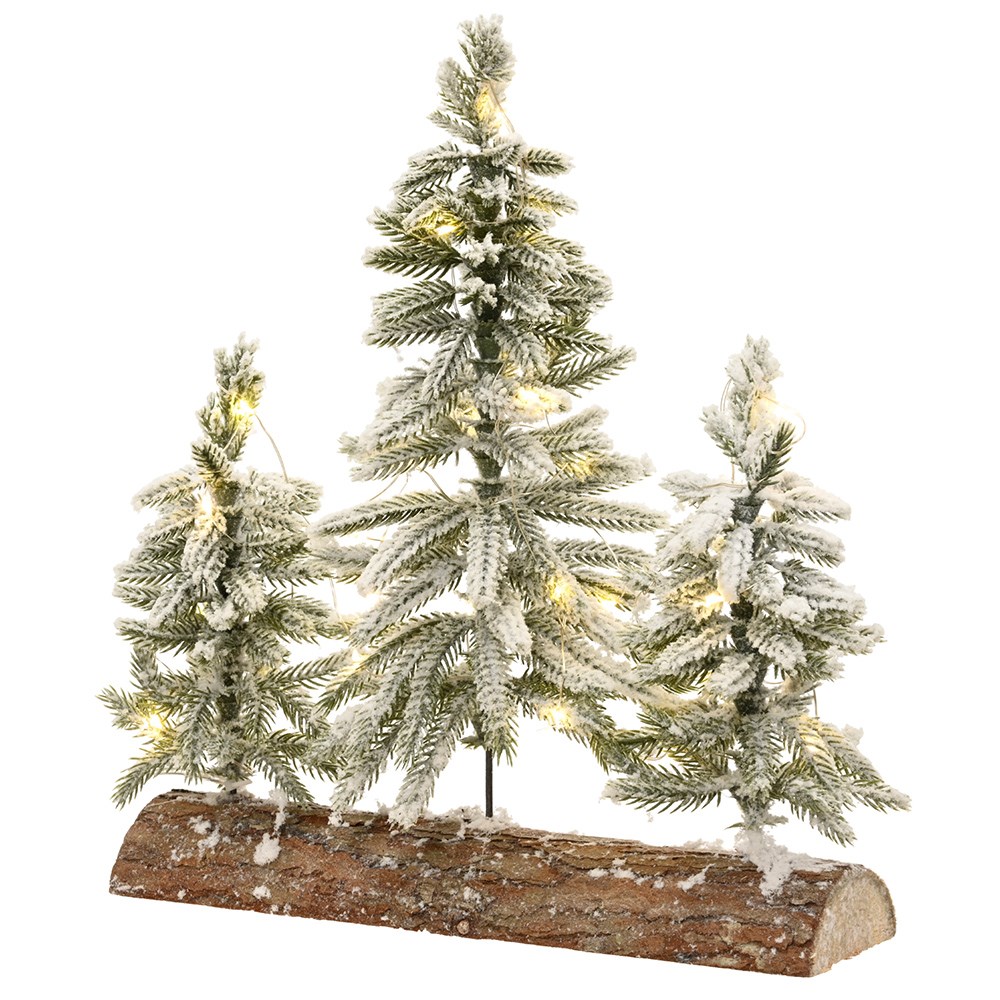 Frosted mini light up tree centrepiece