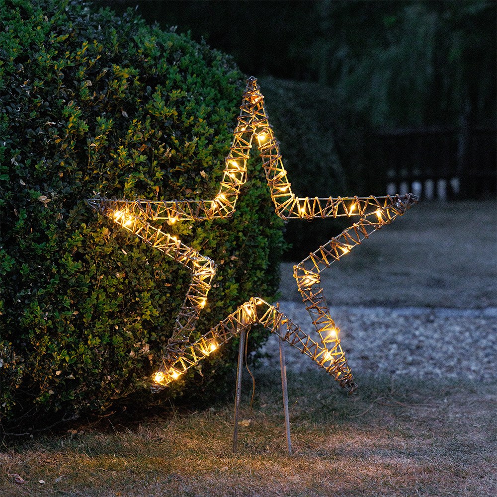 Light up star on stake