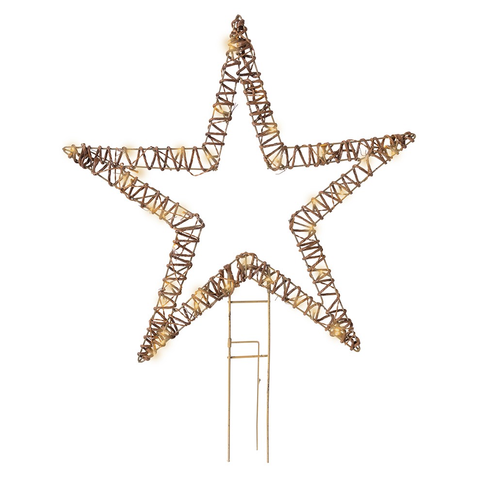 Light up star on stake