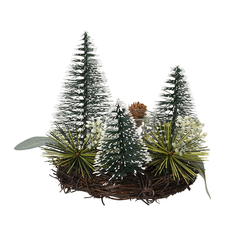 Brush tree tealight holder