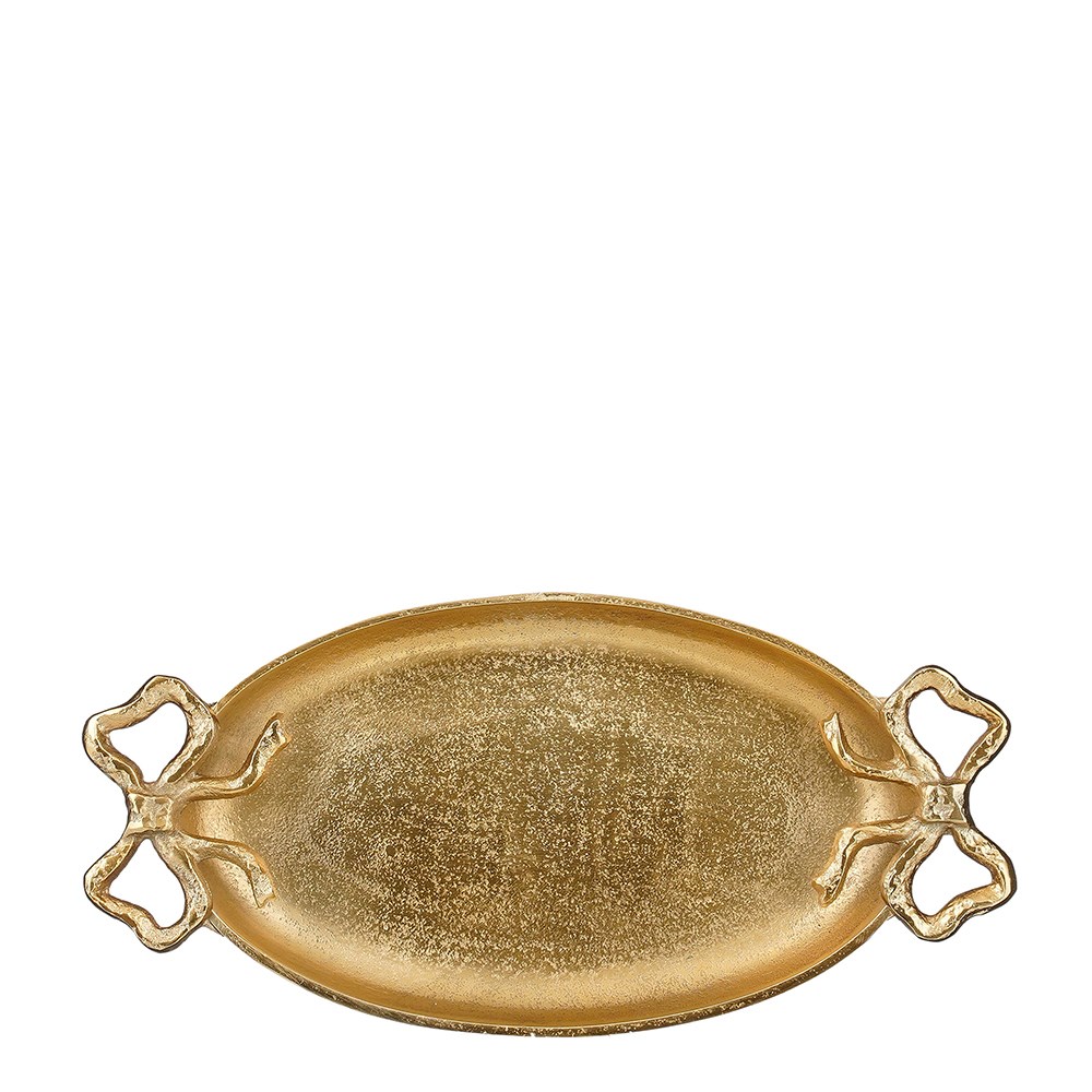 Gold bow detail plate
