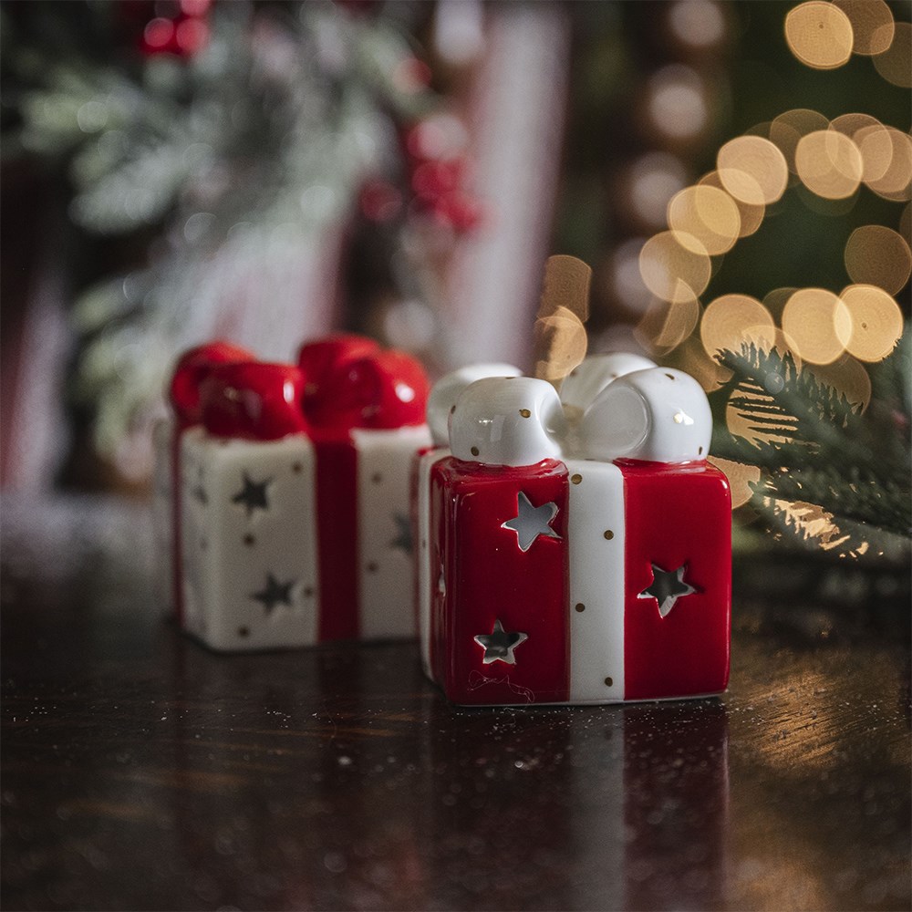 Two light up presents