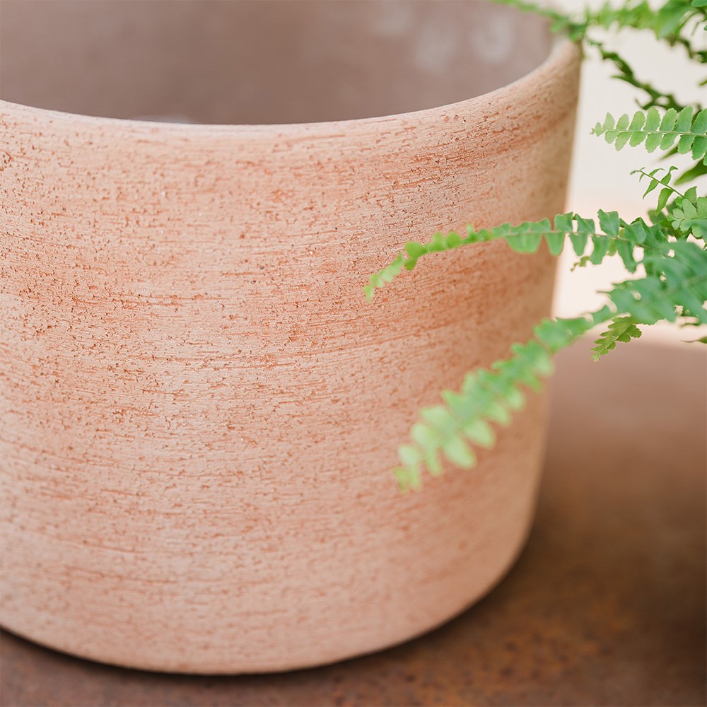 Italian terracotta textured plant pot