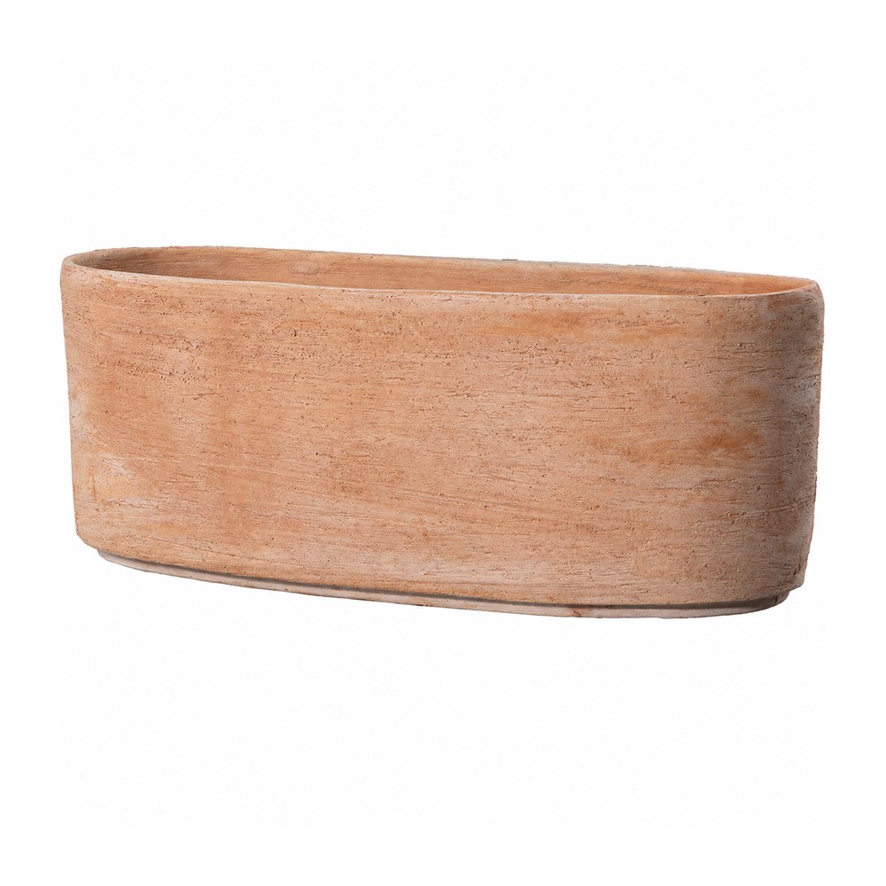 Italian terracotta textured plant low bowl