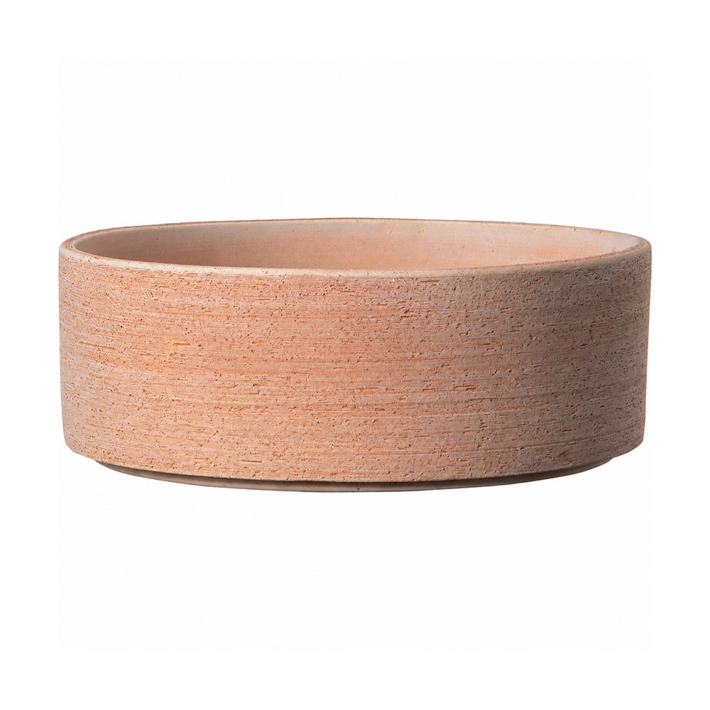 Italian terracotta textured plant bowl