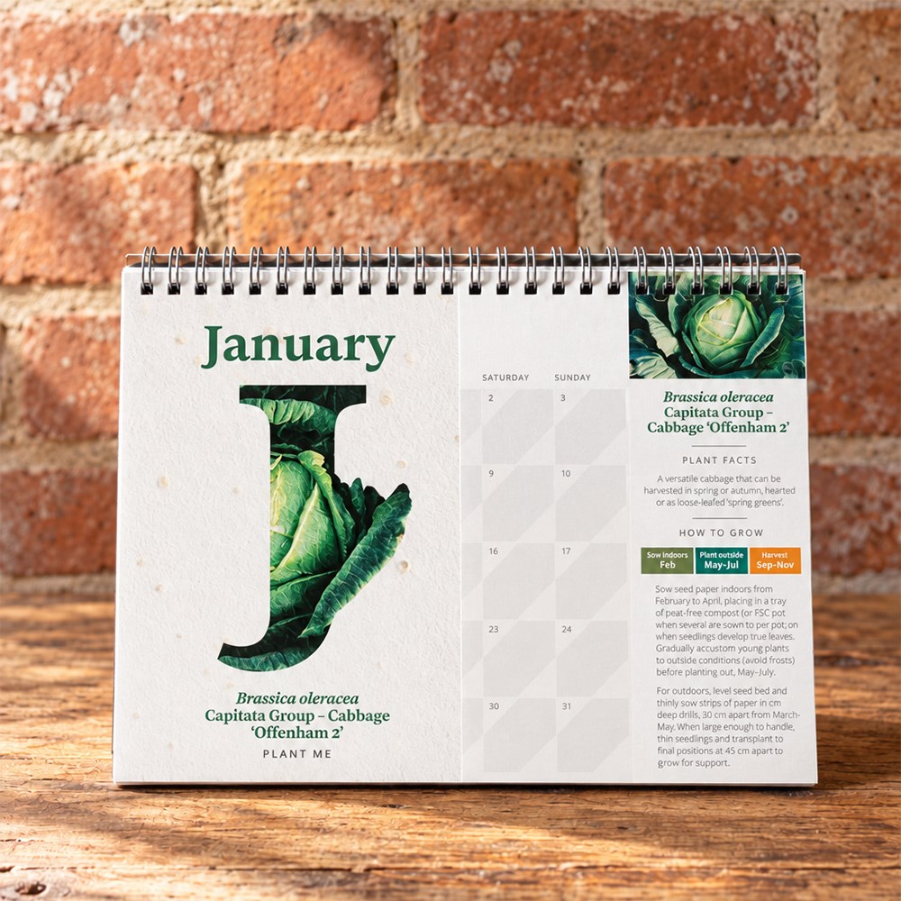 RHS 2027 A5 veg & herb plantable calendar