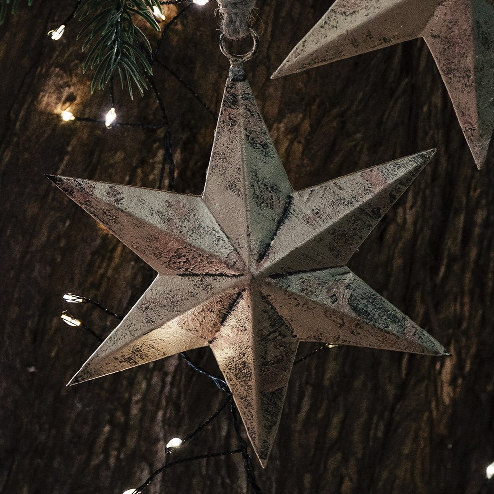 Gold star & tree decorations - assorted